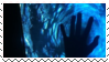 palm under blue light